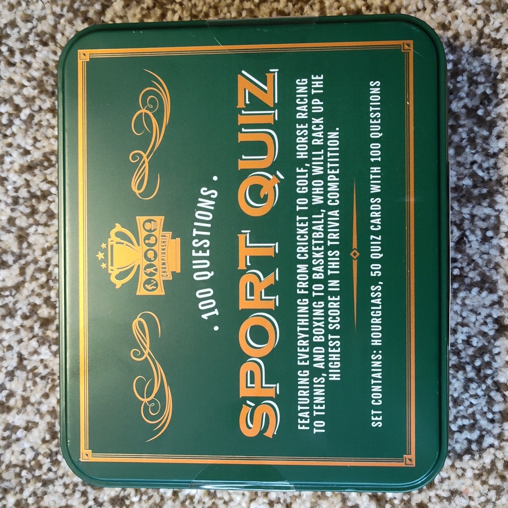 NIP Sport Quiz Game, Set Includes: Hourglass, 50 Quiz Cards with 100 Questions